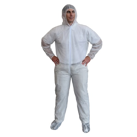 Cordova C-Max SMS Coverall - White, Open Wrists, Open Ankles, 5XL, 12PK SMS1005XL